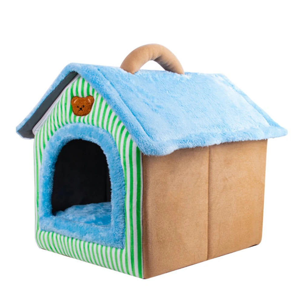 Foldable Washable Cat House – Puppy Cave Sofa Pet Bed