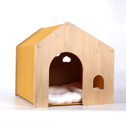 Wooden Four Season Universal Solid Wood Pet Kennel Tent – Eco-Friendly