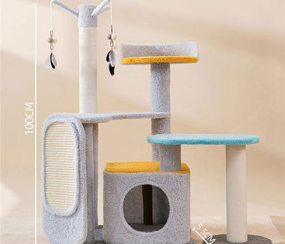 Large Multi-Tier Cat Scratch Board Jumping Platform