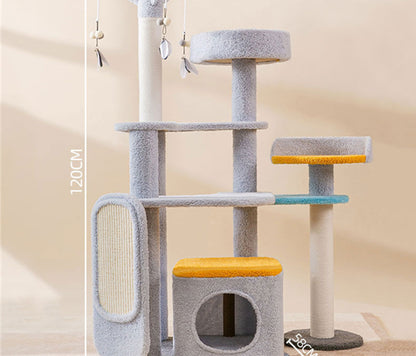 Large Multi-Tier Cat Scratch Board Jumping Platform