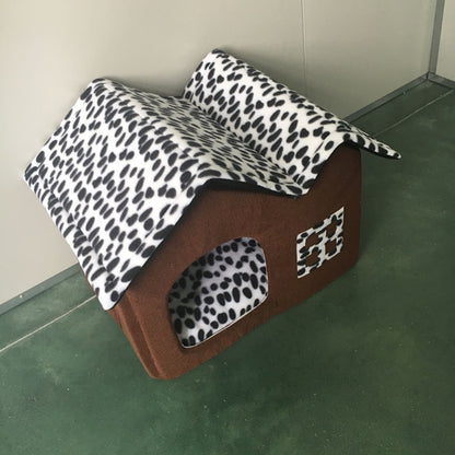 Winter Pet Kennel – Double Roof Foldable Dog House for Indoor Use