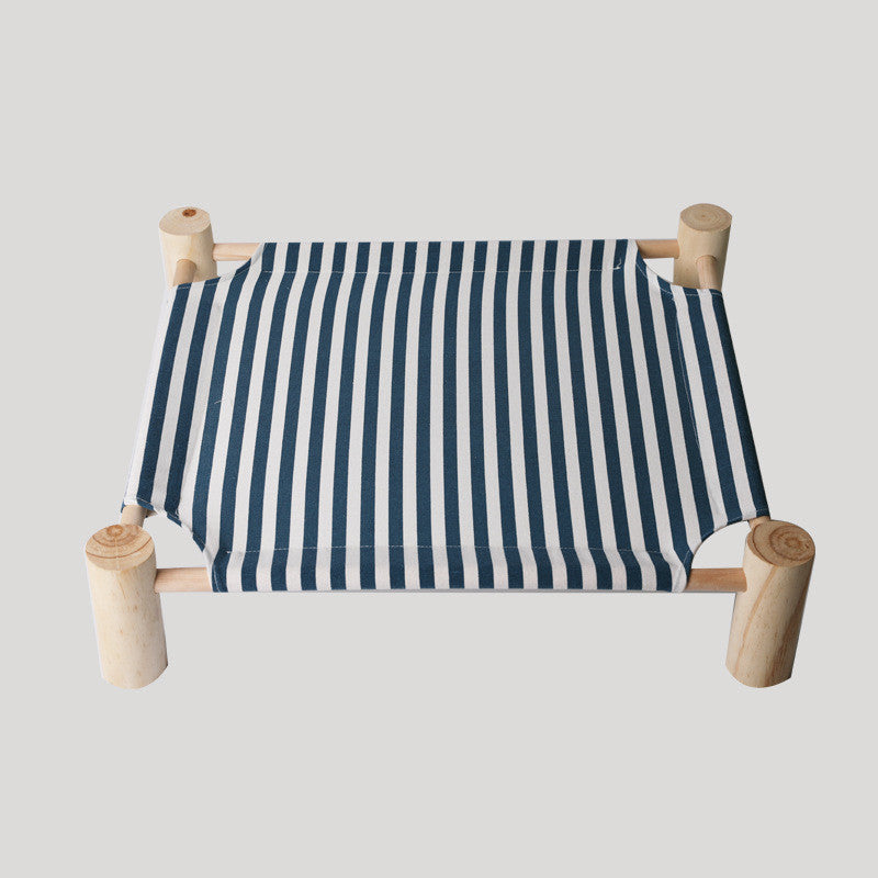 Removable Washable Solid Wood Pet Dog Bed – Elevated Breathable Cat & Dog Frame