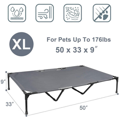 Large Outdoor Elevated Dog Bed – Stainless Steel