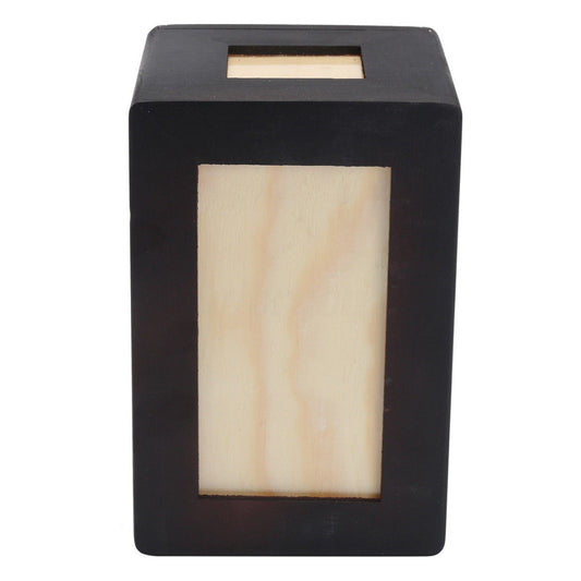 Wooden pet memorial urn box natural wood bone box for cats and dogs in black