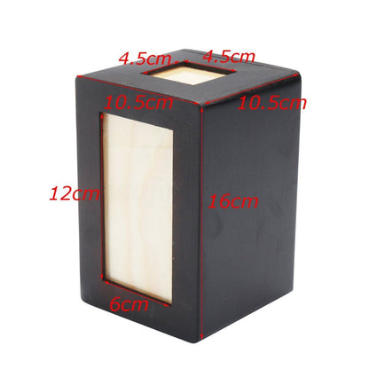 Wooden Pet Memorial Urn Box – Natural Wood Bone Box for Cats & Dogs