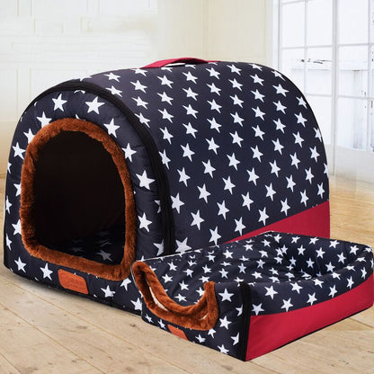 Removable Washable Soft Pet Kennel – Foldable Indoor Dog & Cat House