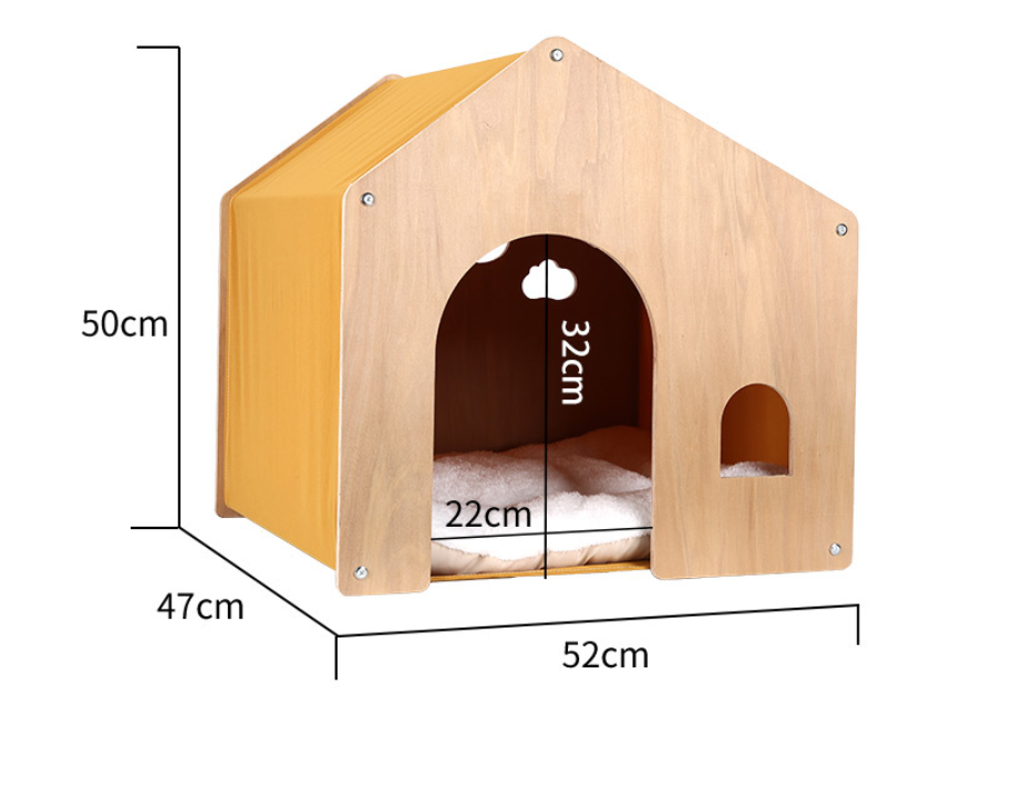 Wooden Four Season Universal Solid Wood Pet Kennel Tent – Eco-Friendly