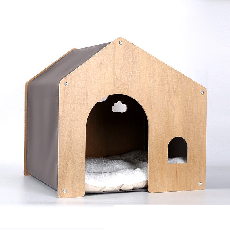 Wooden Four Season Universal Solid Wood Pet Kennel Tent – Eco-Friendly
