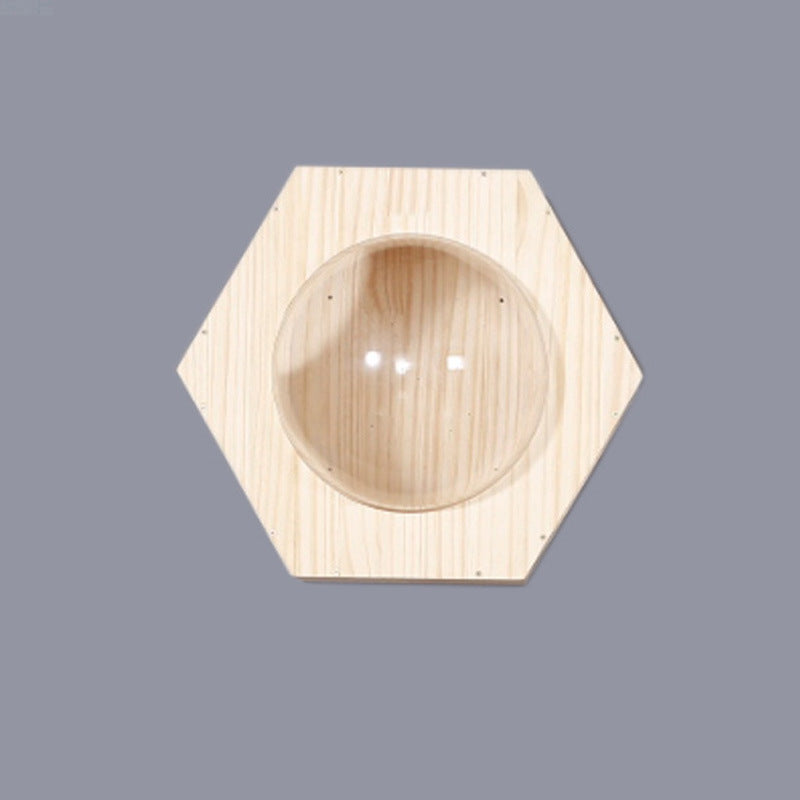 Solid Wood Wall Mounted Sisal Cat Toy Platform – Grabbing & Grinding Board
