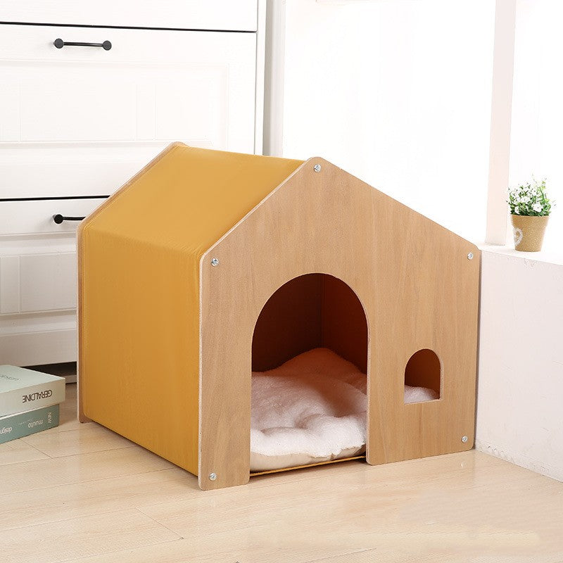 Wooden Four Season Universal Solid Wood Pet Kennel Tent – Eco-Friendly