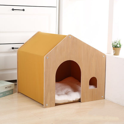 Wooden Four Season Universal Solid Wood Pet Kennel Tent – Eco-Friendly