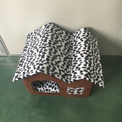 Winter Pet Kennel – Double Roof Foldable Dog House for Indoor Use