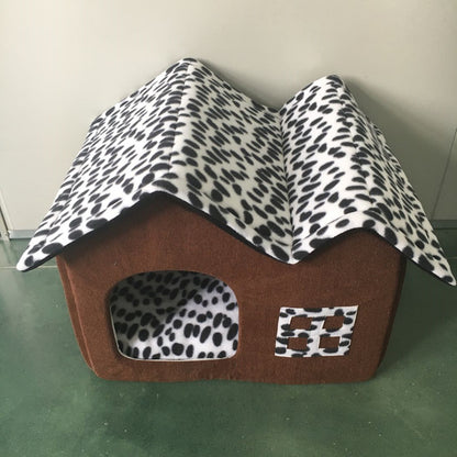 Winter Pet Kennel – Double Roof Foldable Dog House for Indoor Use