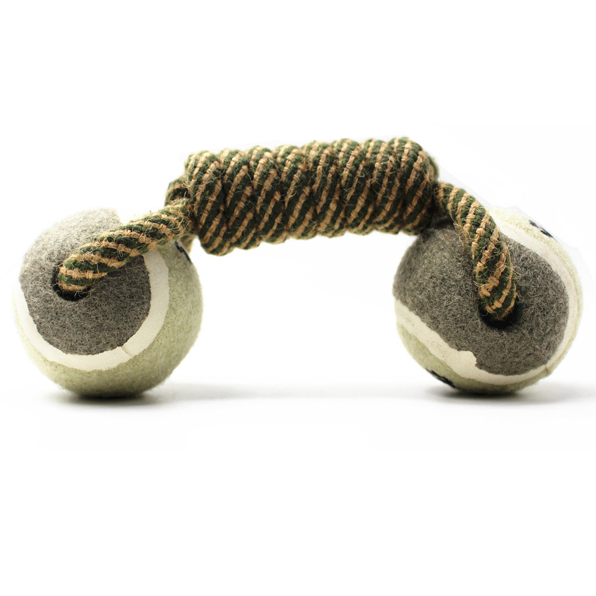 Pet Dumbbell Rope & Tennis Ball Chew Toy – Teeth Cleaning Dog Toy