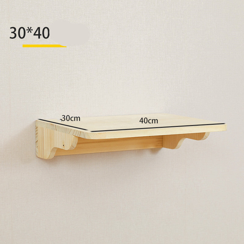 Solid Wood Wall Mounted Sisal Cat Toy Platform – Grabbing & Grinding Board