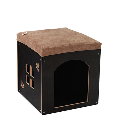 Removable Washable Wooden Pet Nest – Four Season Cat & Dog House