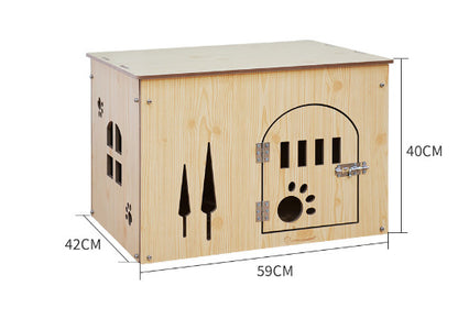Removable Washable Wooden Pet Nest – Four Season Cat & Dog House