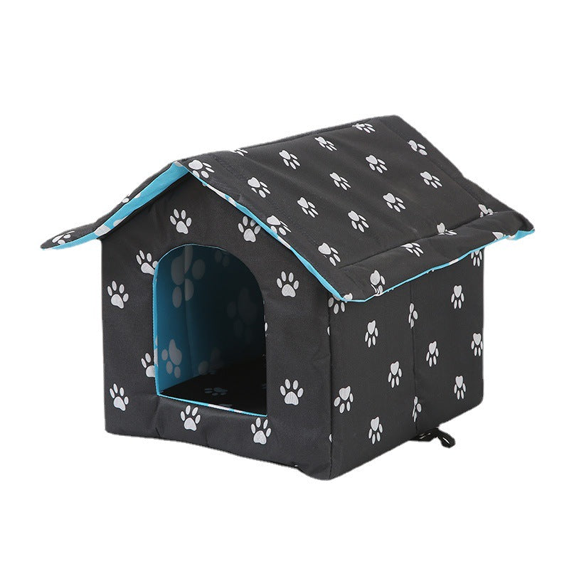 Waterproof Foldable & Washable Pet Kennel – Warm Indoor & Outdoor Dog & Cat House