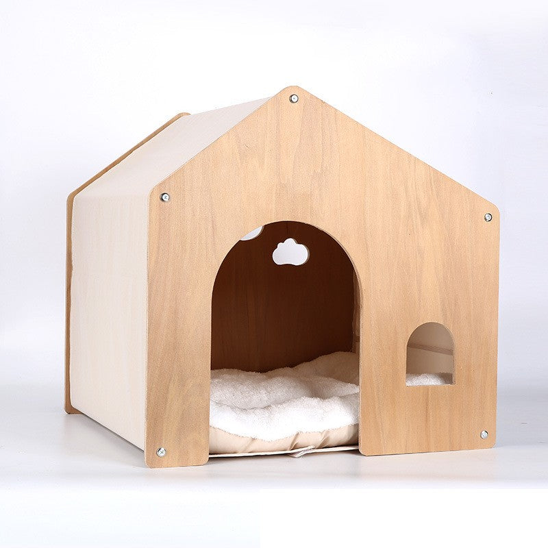 Wooden Four Season Universal Solid Wood Pet Kennel Tent – Eco-Friendly