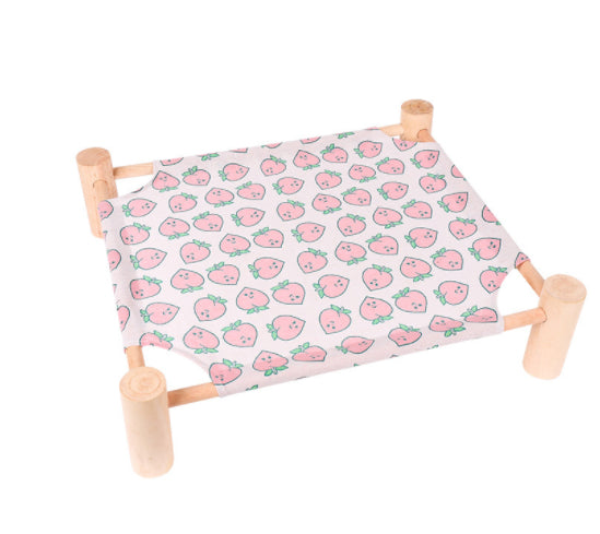 Removable Washable Solid Wood Pet Dog Bed – Elevated Breathable Cat & Dog Frame