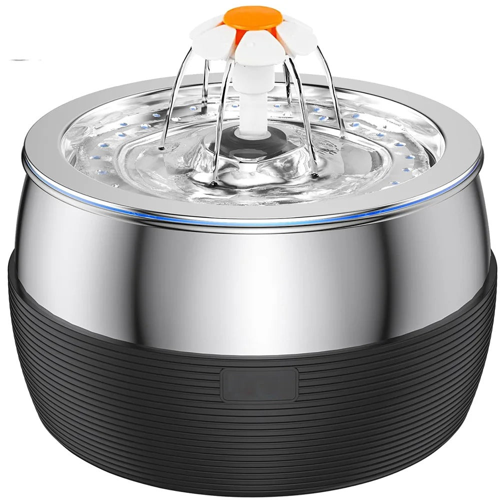 Stainless Steel Pet Water Dispenser – Automatic Drinking Fountain for Cats & Dogs