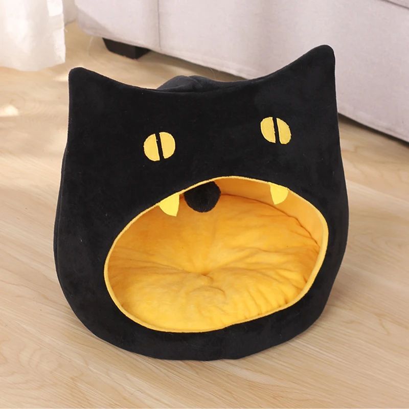 Soft Warm Cat Shape Design Pet House – Cosy Cave Bed for Cats & Small Dogs
