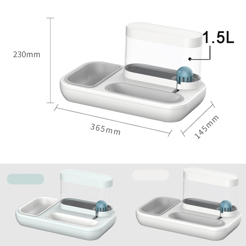 Automatic Cat Feeder & Water Dispenser – Double Bowl 1500ml