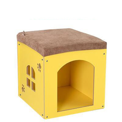 Removable Washable Wooden Pet Nest – Four Season Cat & Dog House
