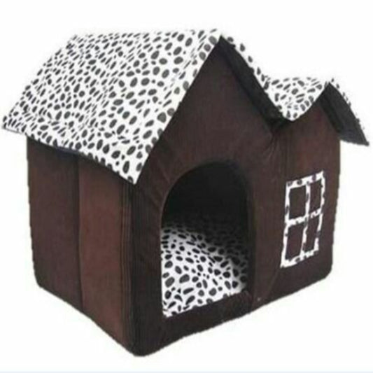 Winter pet kennel double roof foldable dog house for indoor use in blue star
