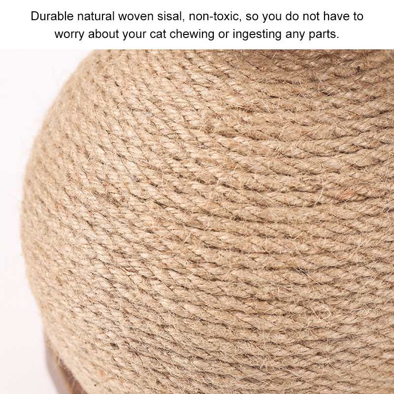 Simple Small Wooden Vertical Sisal Cat Scratching Post
