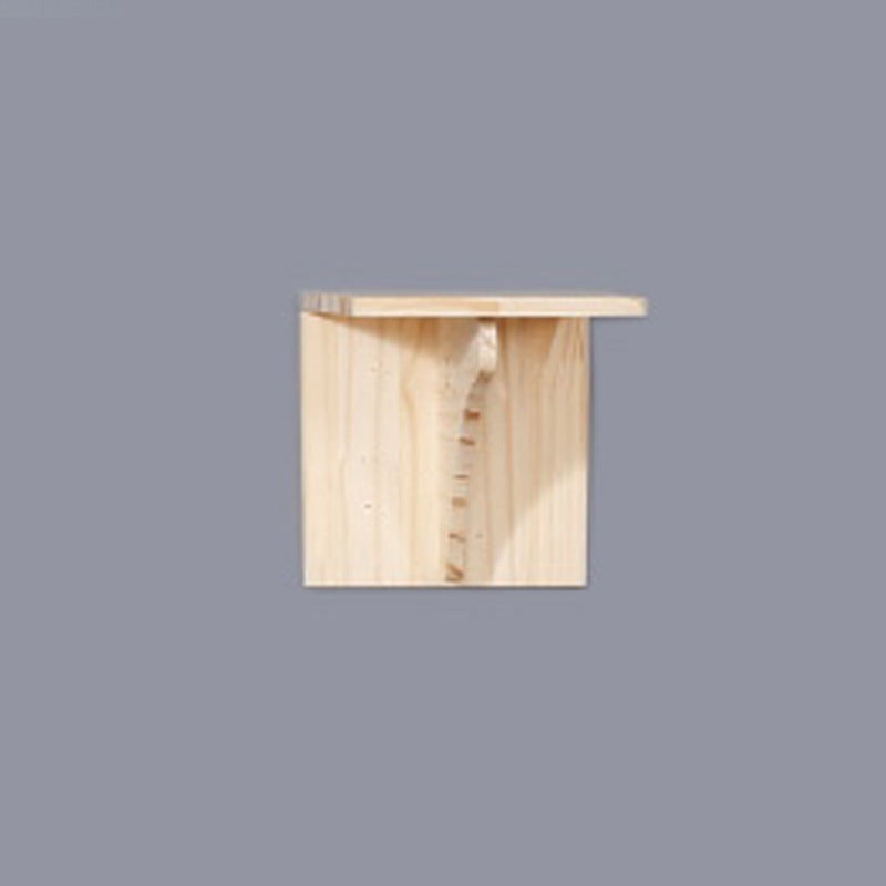 Solid Wood Wall Mounted Sisal Cat Toy Platform – Grabbing & Grinding Board