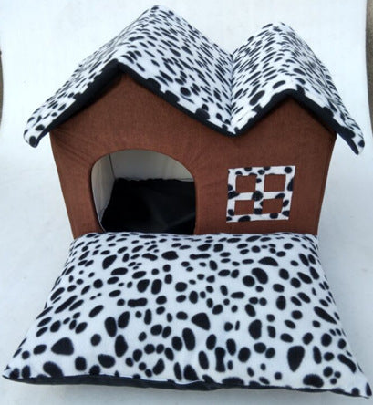 Winter Pet Kennel – Double Roof Foldable Dog House for Indoor Use