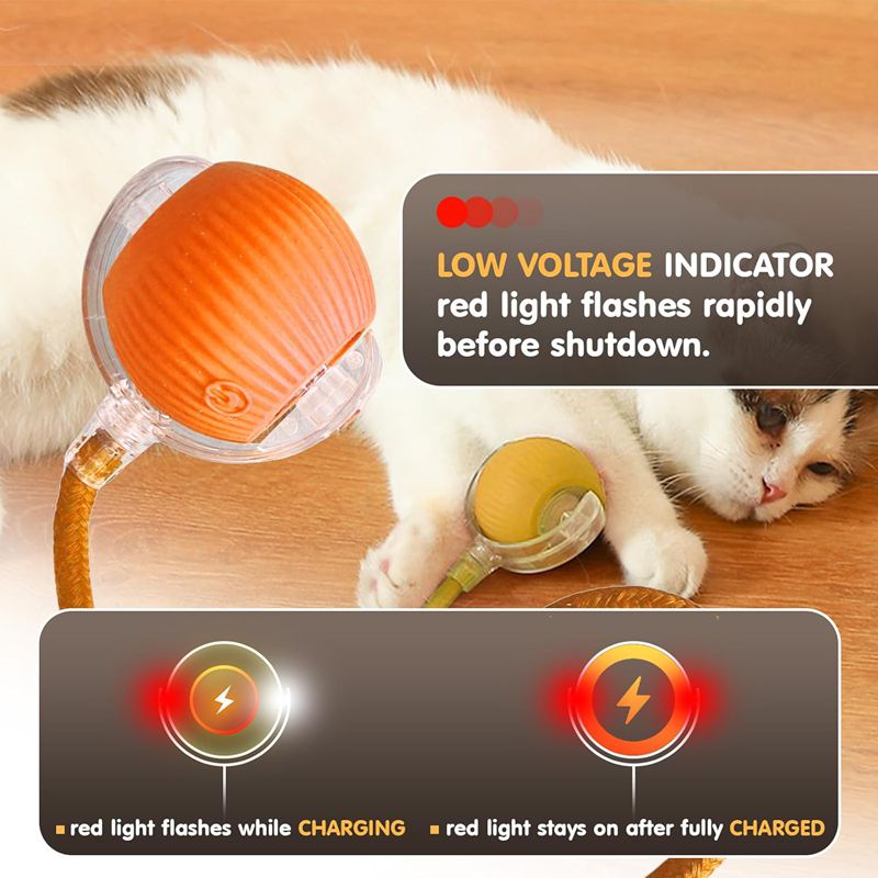 Rechargeable Automatic Rolling Cat Ball Toy – Smart Sensor Interactive Toy