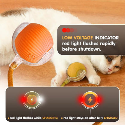 Rechargeable Automatic Rolling Cat Ball Toy – Smart Sensor Interactive Toy