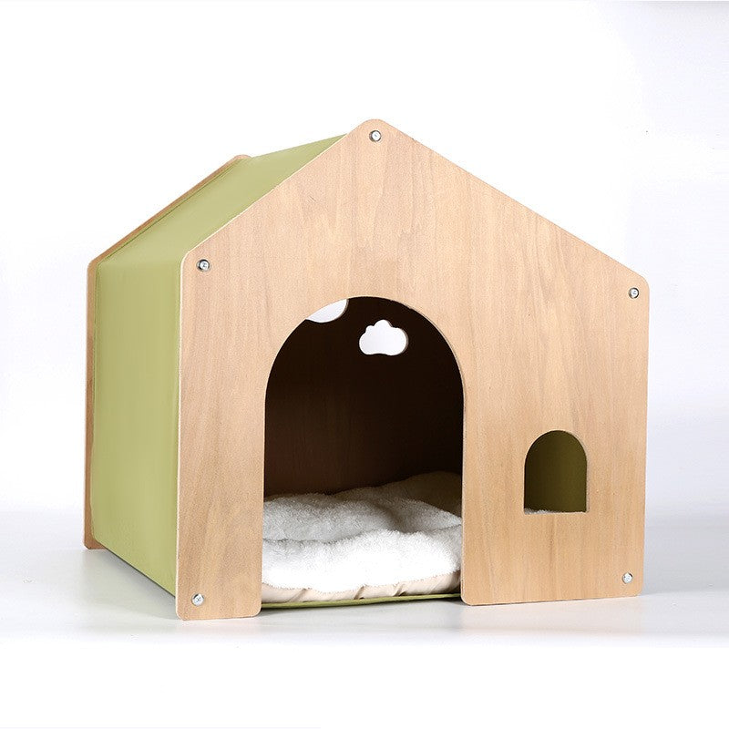 Wooden Four Season Universal Solid Wood Pet Kennel Tent – Eco-Friendly