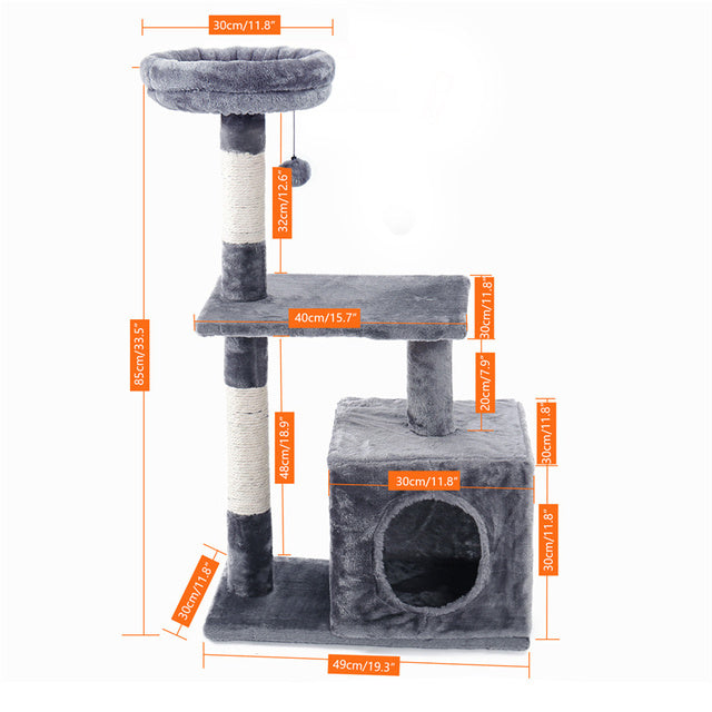 Luxury Cat Tree Tower with Double Condos & Spacious Perch