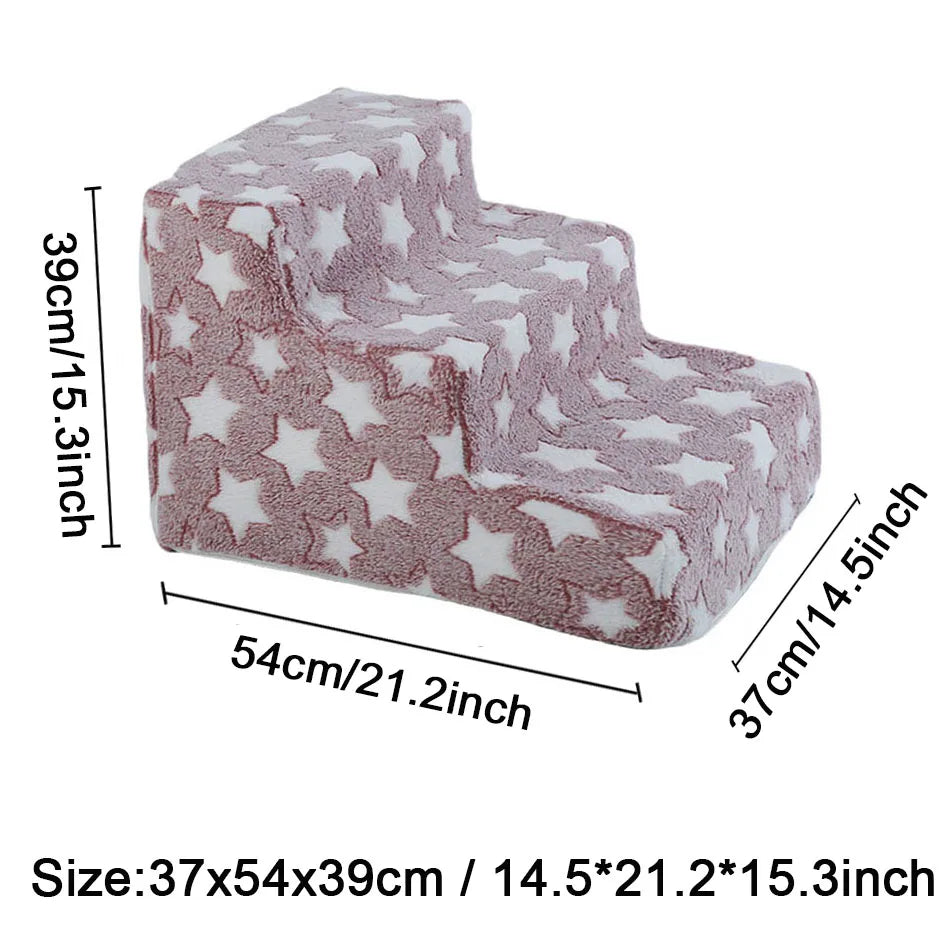 Pet Stairs Dog & Cat Ramp – Detachable Sponge Steps
