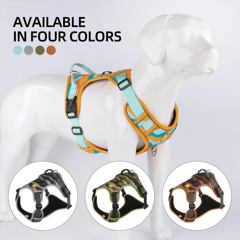 Adjustable Dog Harness Reflective quick release buckle closeup