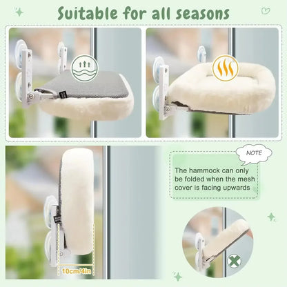 Cat Hammock Window Bed – Suction Cup Sunbathing Perch