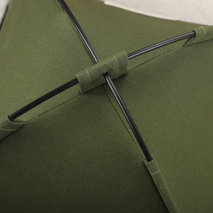 Pet Tent Bed Cats House Supplies Accessories Warm dark green tent top down interior view