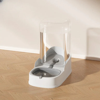 Cat and Dog Feeder Pet Water Dispenser Cat Food Bowl Large green unit wooden floor lifestyle