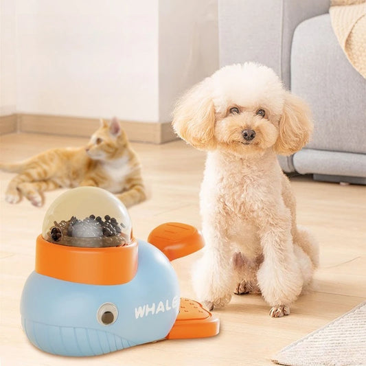 Dog Cat Treats Dispenser Toy Anti-Slip Slow Puzzle Interactive Treat
