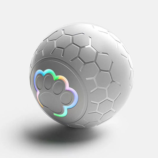 Smart rechargeable LED pet ball automatic bouncing rolling interactive toy with RGB lights