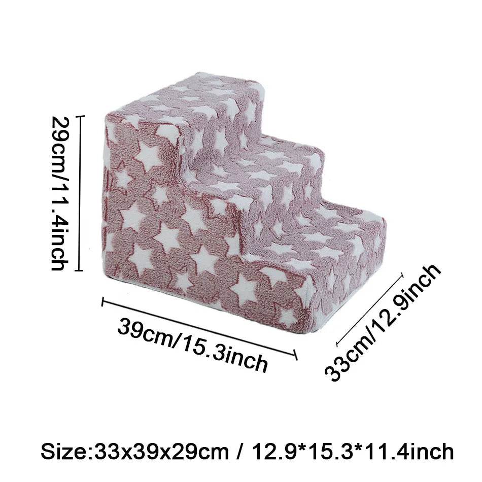 Pet Stairs Dog & Cat Ramp – Detachable Sponge Steps