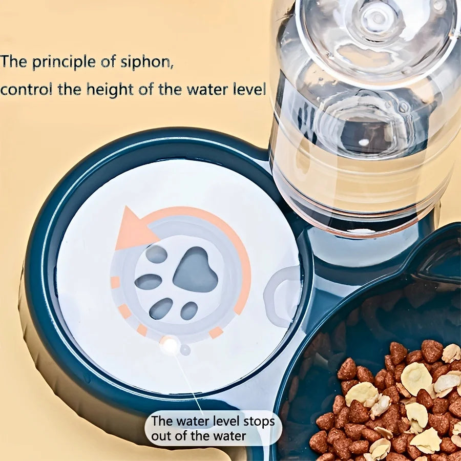 Pet Bowls Water Feeder 3 in 1 Tilted Cat features and components infographic