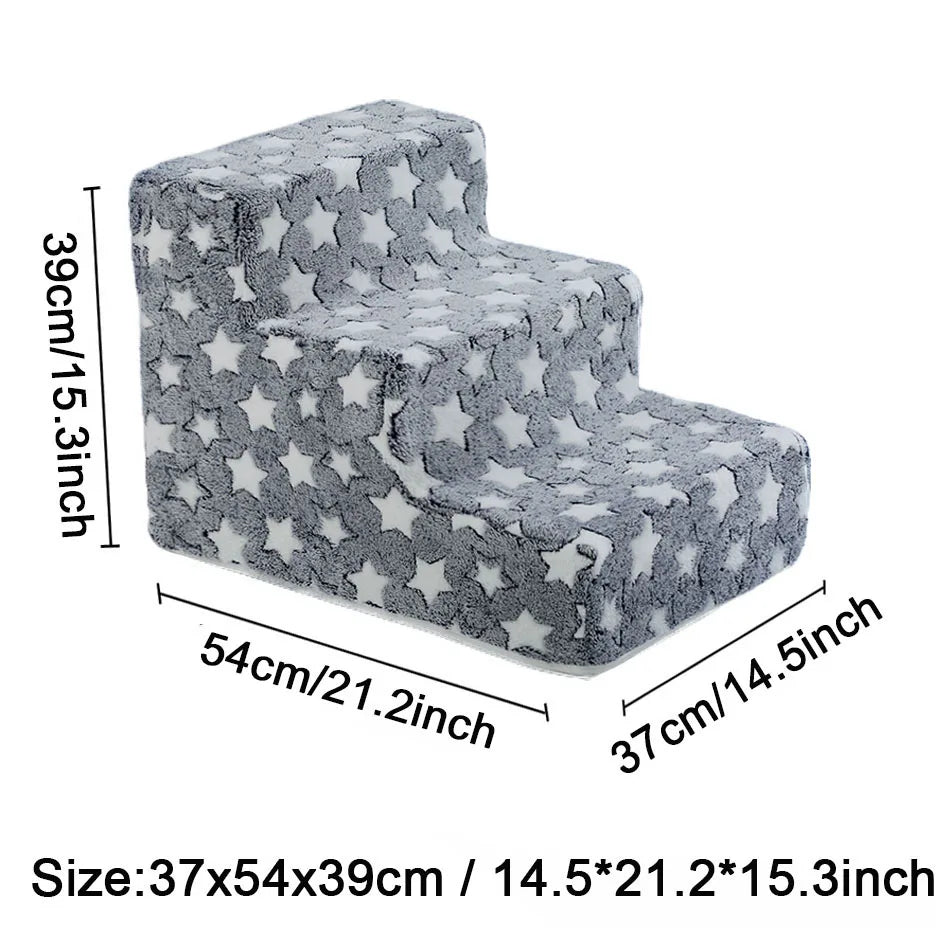 Pet Stairs Dog & Cat Ramp – Detachable Sponge Steps