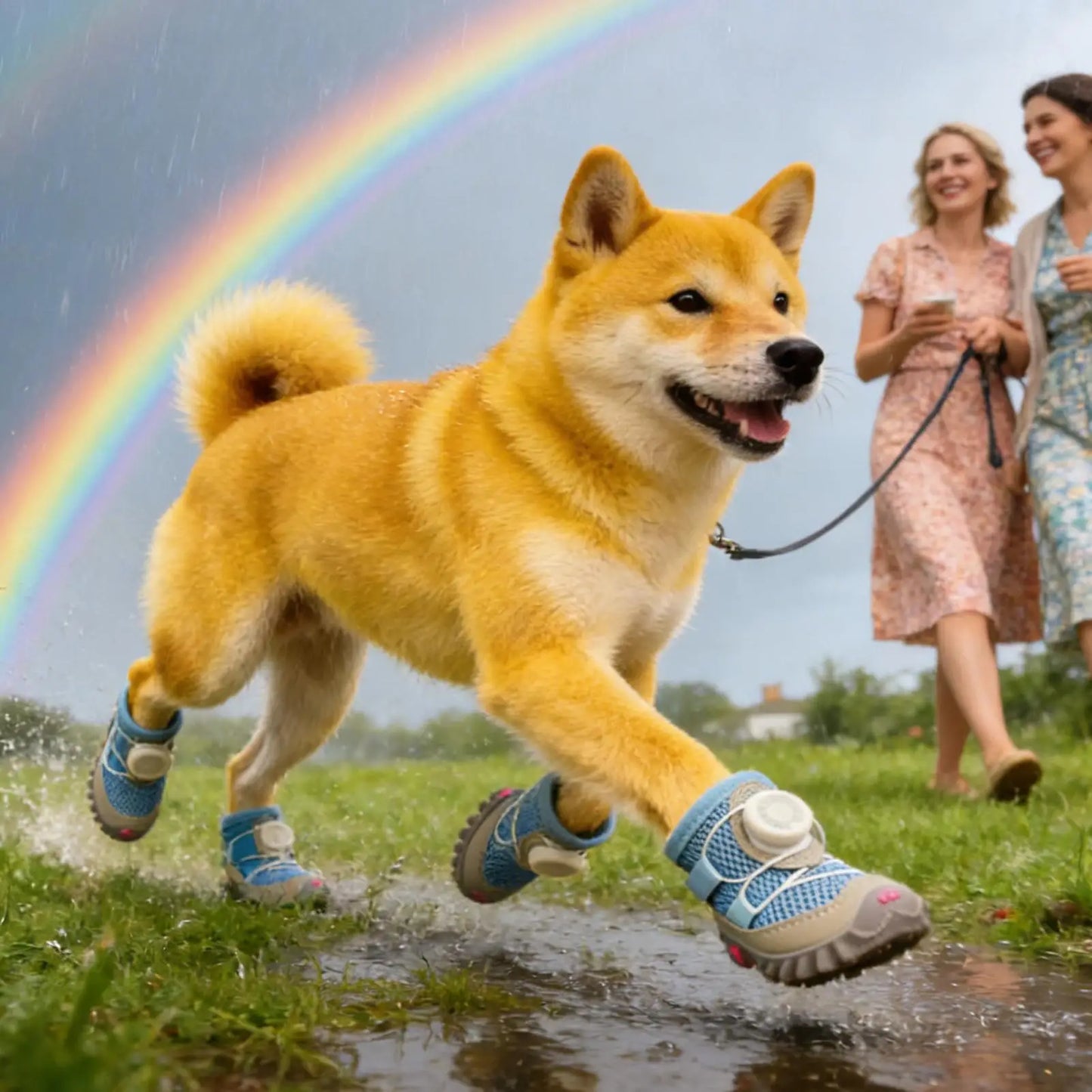 Dog shoes anti-slip breathable waterproof booties for winter snow and rain