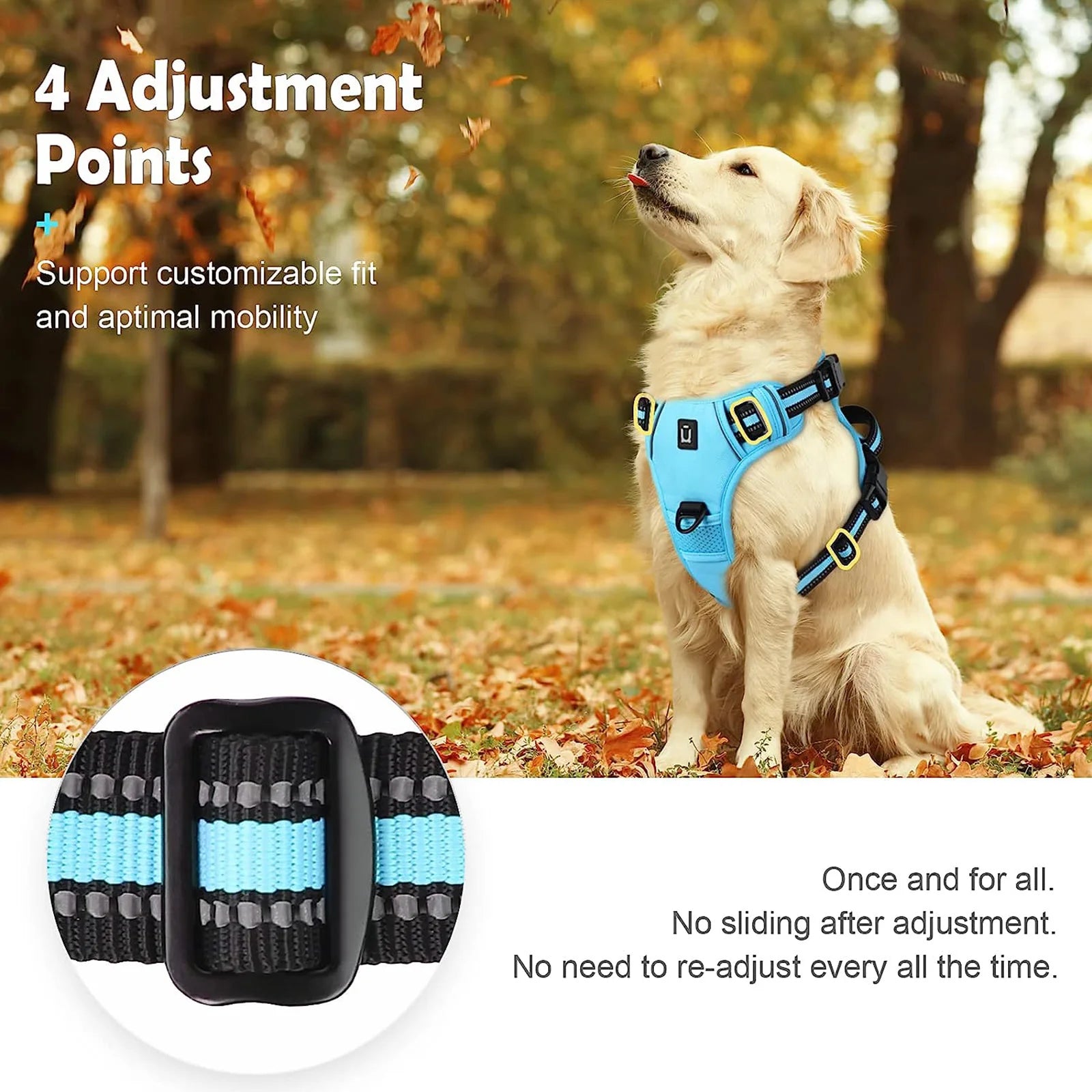 No Pull Dog Harness Adjustable Soft Padded Pet Vest in orange