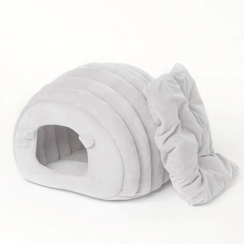 Warming Cat Nest House – Semi-Closed Winter Pet Bed