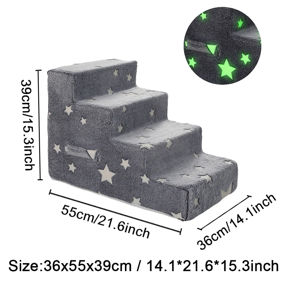Pet Stairs Dog & Cat Ramp – Detachable Sponge Steps